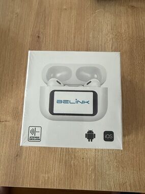 White True Wireless Earbud Headphones with Charging Case
